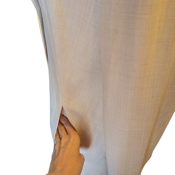 Escada Blazer New Wool Blend W/ Decorative Collar in Creamy Beige Women's 12. - Picture 5 of 12